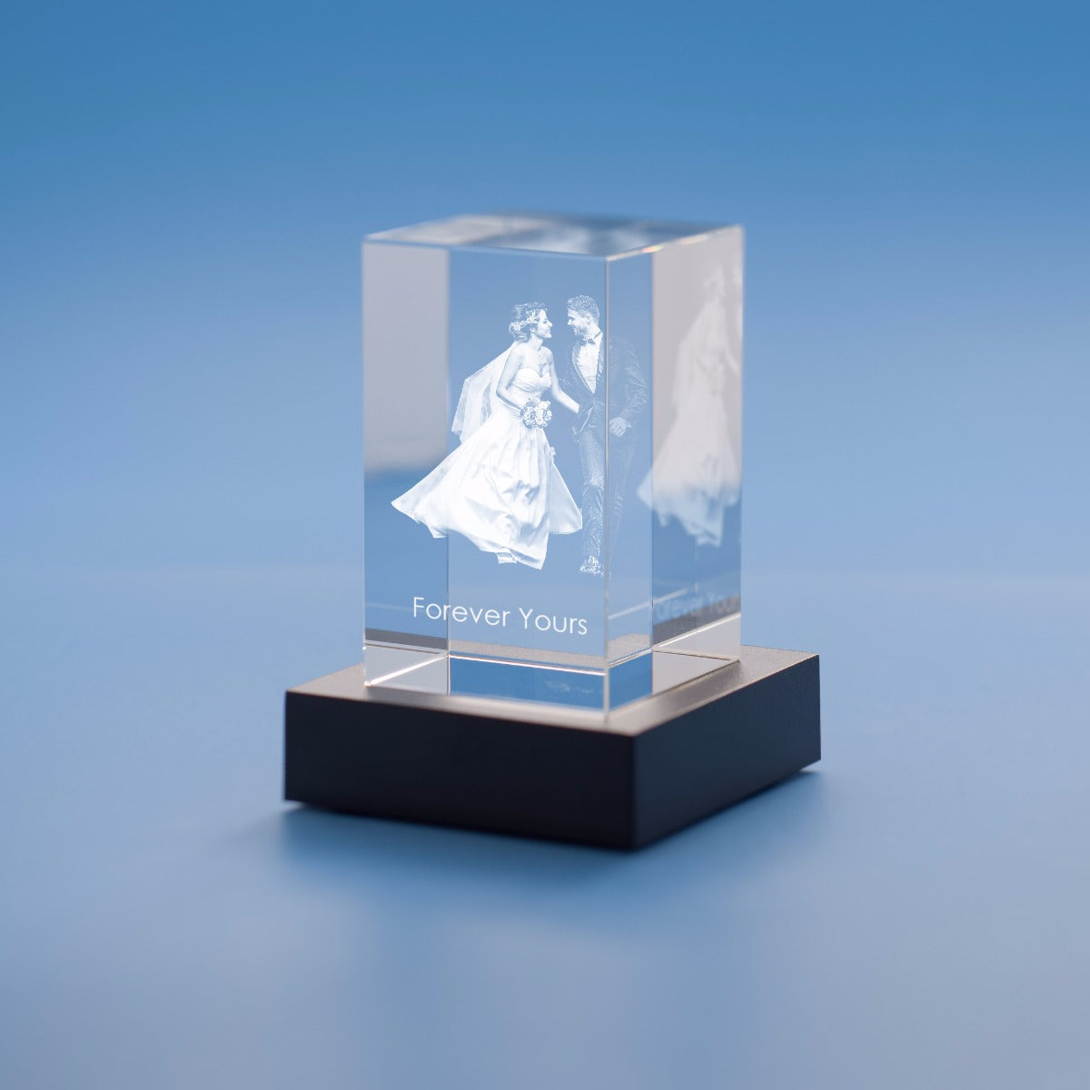 Wedding Tower Crystal, 3D Engraved
