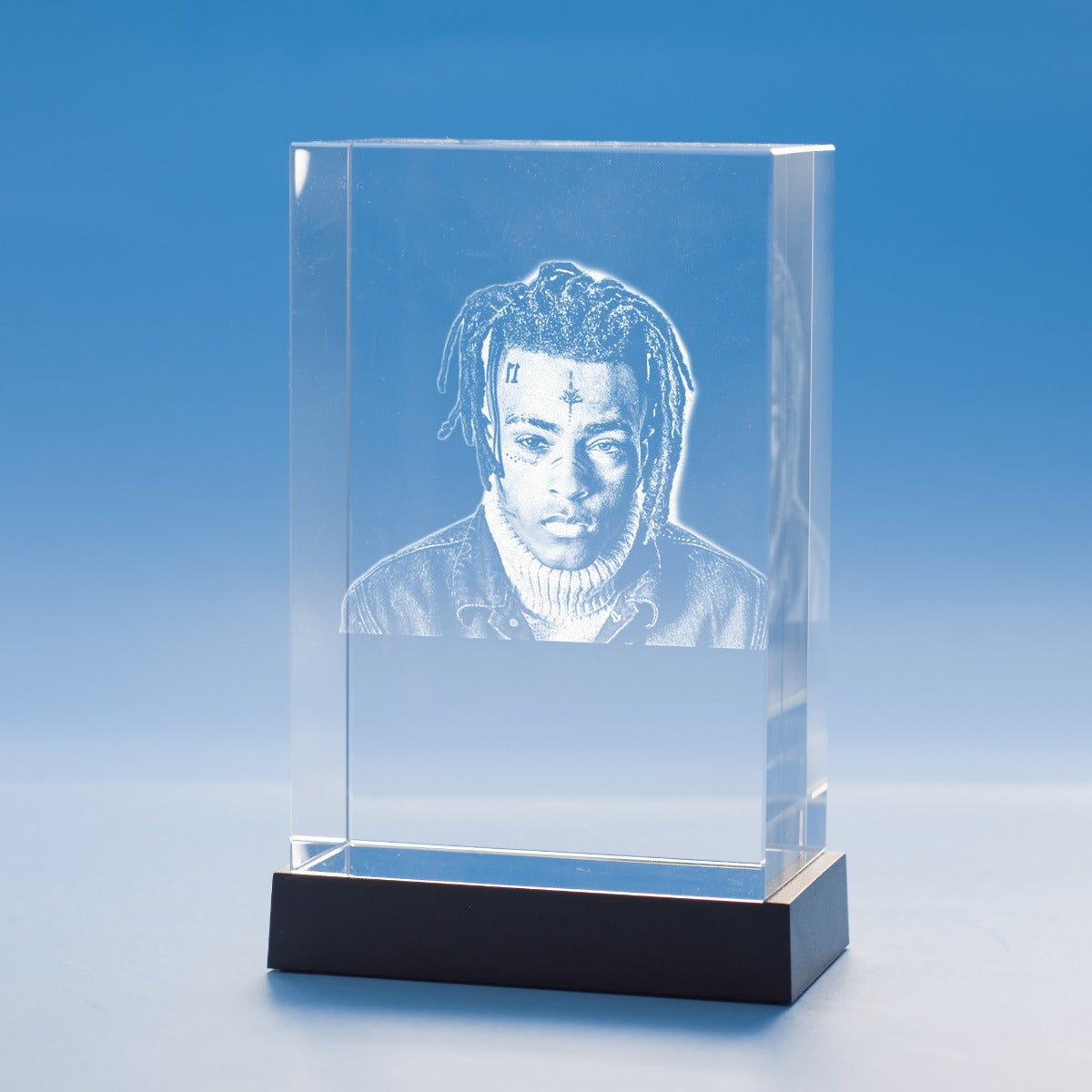 XXXTentacion Memorial Crystal, 3D Engraved